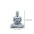 Muscle Buddha Ornament Creative Muscular Buddha Statue Hand-Polished Resin Desktop Ornament for Fitness Enthusiasts Bodybuilders Zpaxo Silver