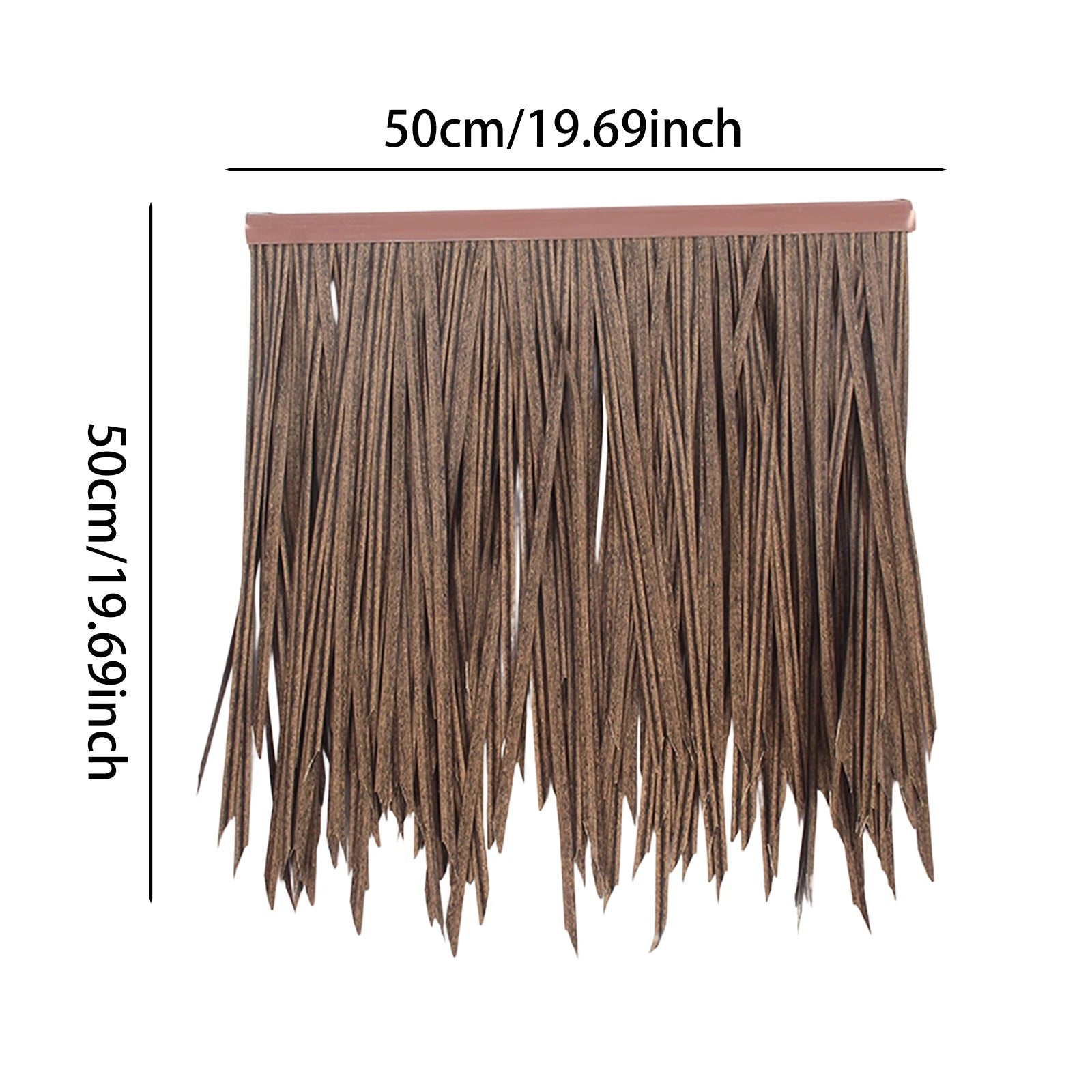 Grass Artificial Thatch Roofing for Outdoor Garden Patio Umbrella Cover 1mx50cm Straw Roof Thatch Simulation Panel Palm Thatch Zpaxo Brown