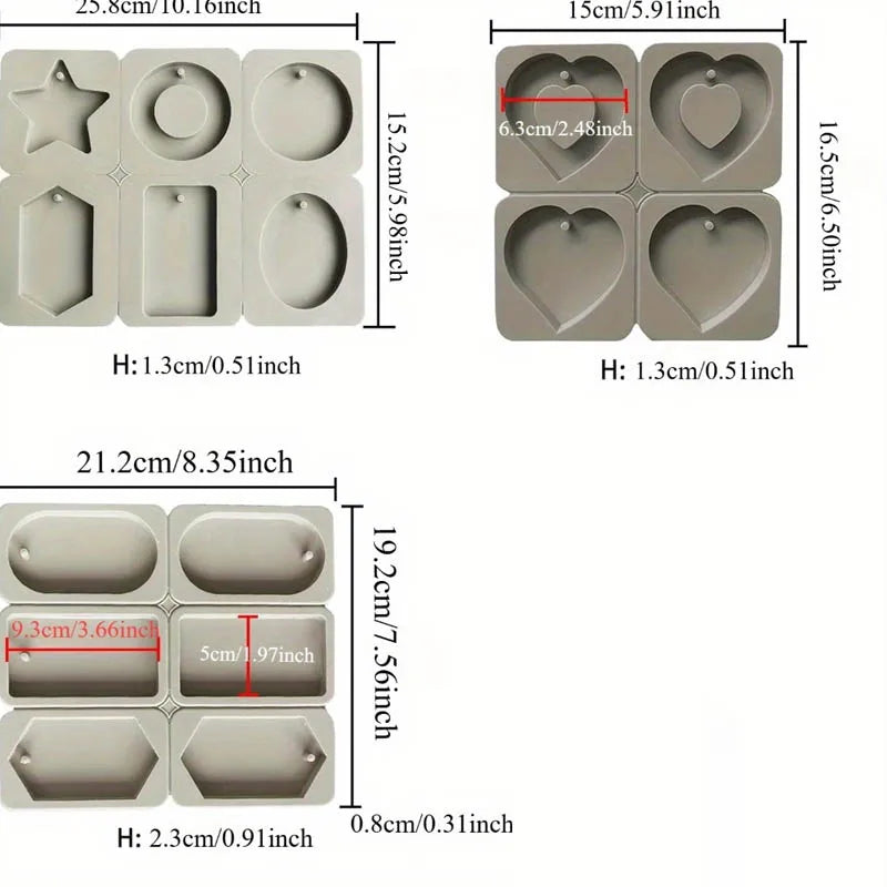 1PC DIY Silicone Clay Aromatherapy Tablets Molds Crafts Hanging Ornaments Wax Molds Flower Soap Mold Craft Accessories Zpaxo