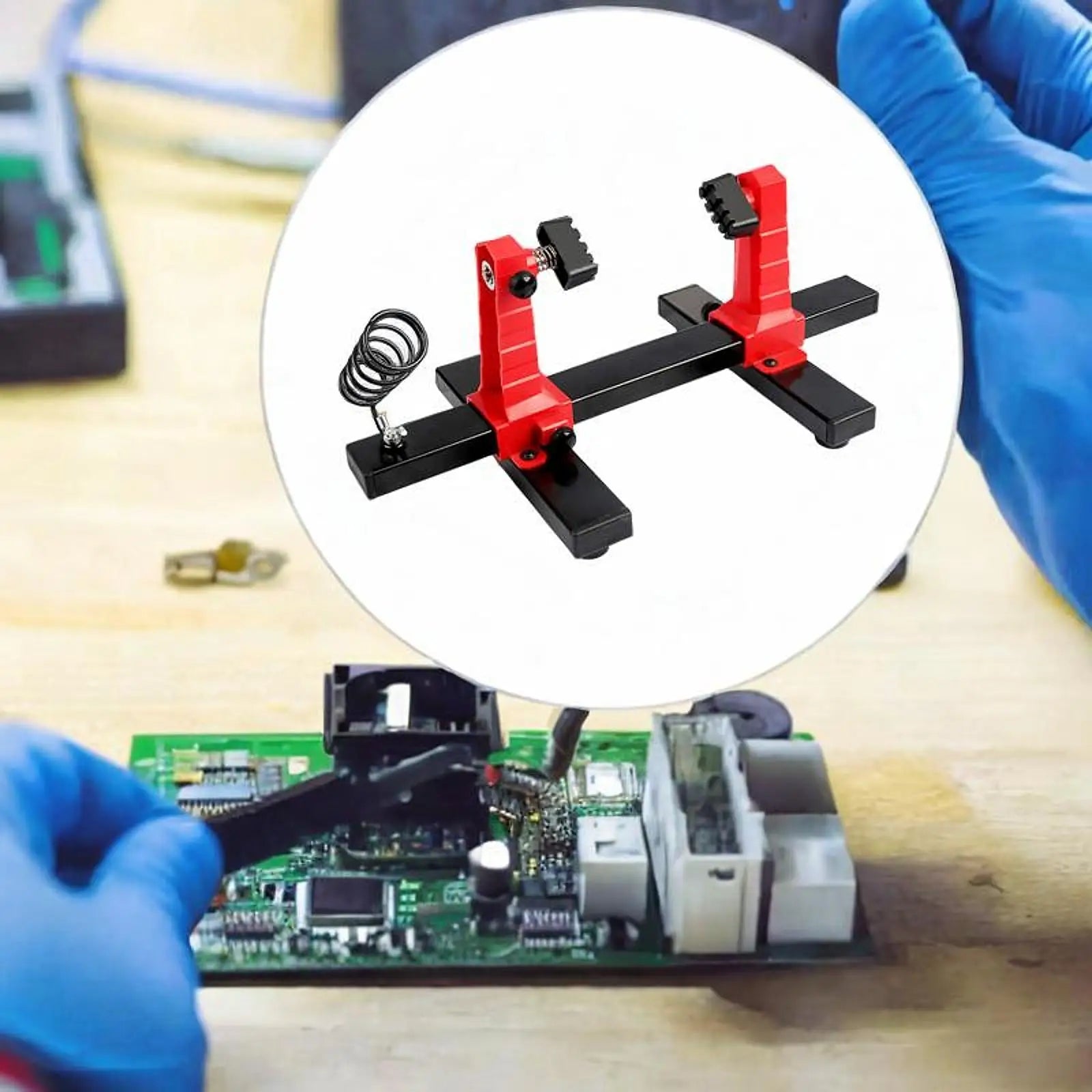 Circuit Board PCB Holder Adjustable Welding Bracket 360 de Auxiliary Clamp Repair Tool Clamping Kit Heavy Duty Base Plate Zpaxo