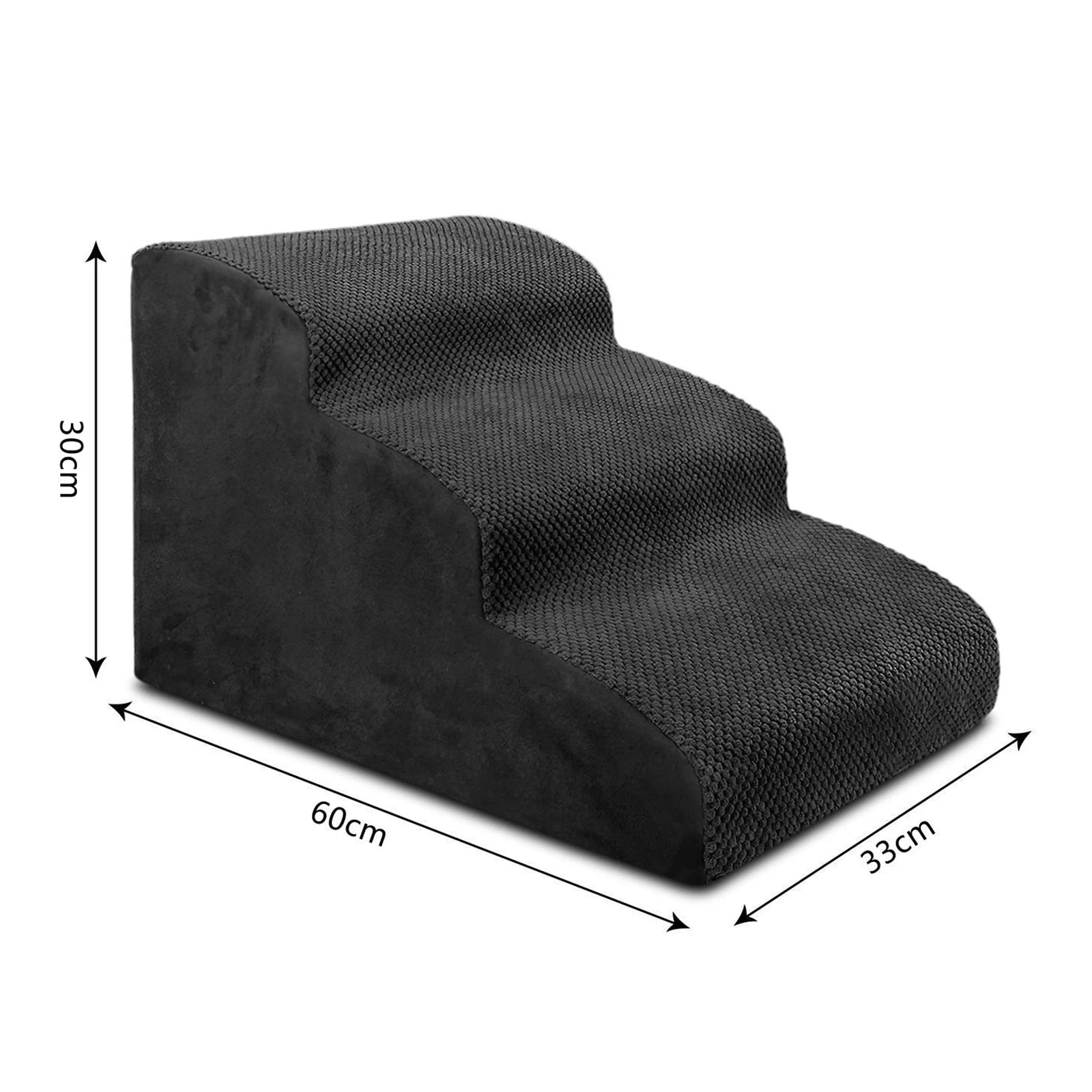 Pet Dog Ladder Pet Stairs Couch Cat Ramp High Bed Cat Rabbits Small Large Dogs Nonslip Washable Kitty Kitten Bedding Cat Stair Zpaxo Black