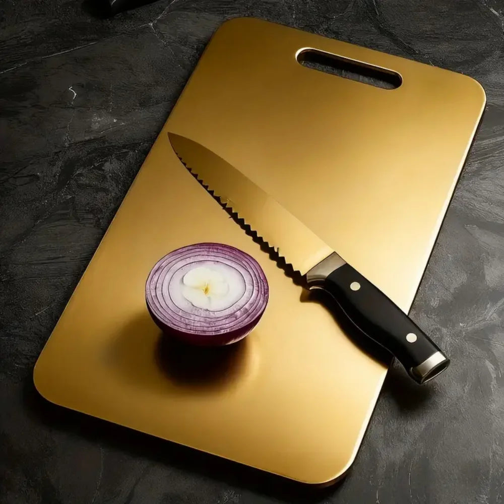 Kitchen Stainless Steel Chopping Board Suitable Cutting Meat Fruits Zpaxo