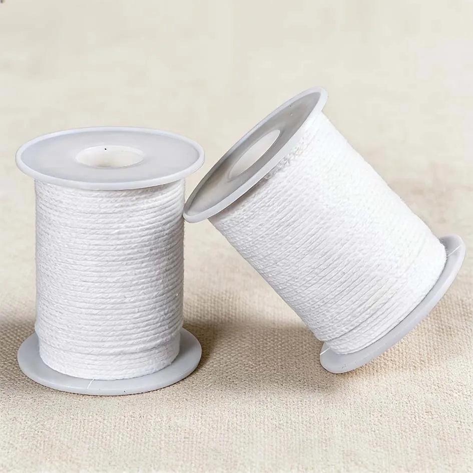 Candle Wick Rolls, Smokeless Wicks for Long-lasting Burn, DIY Candle-making Materials Tools Wicks,Handmade Candle Crafting Zpaxo