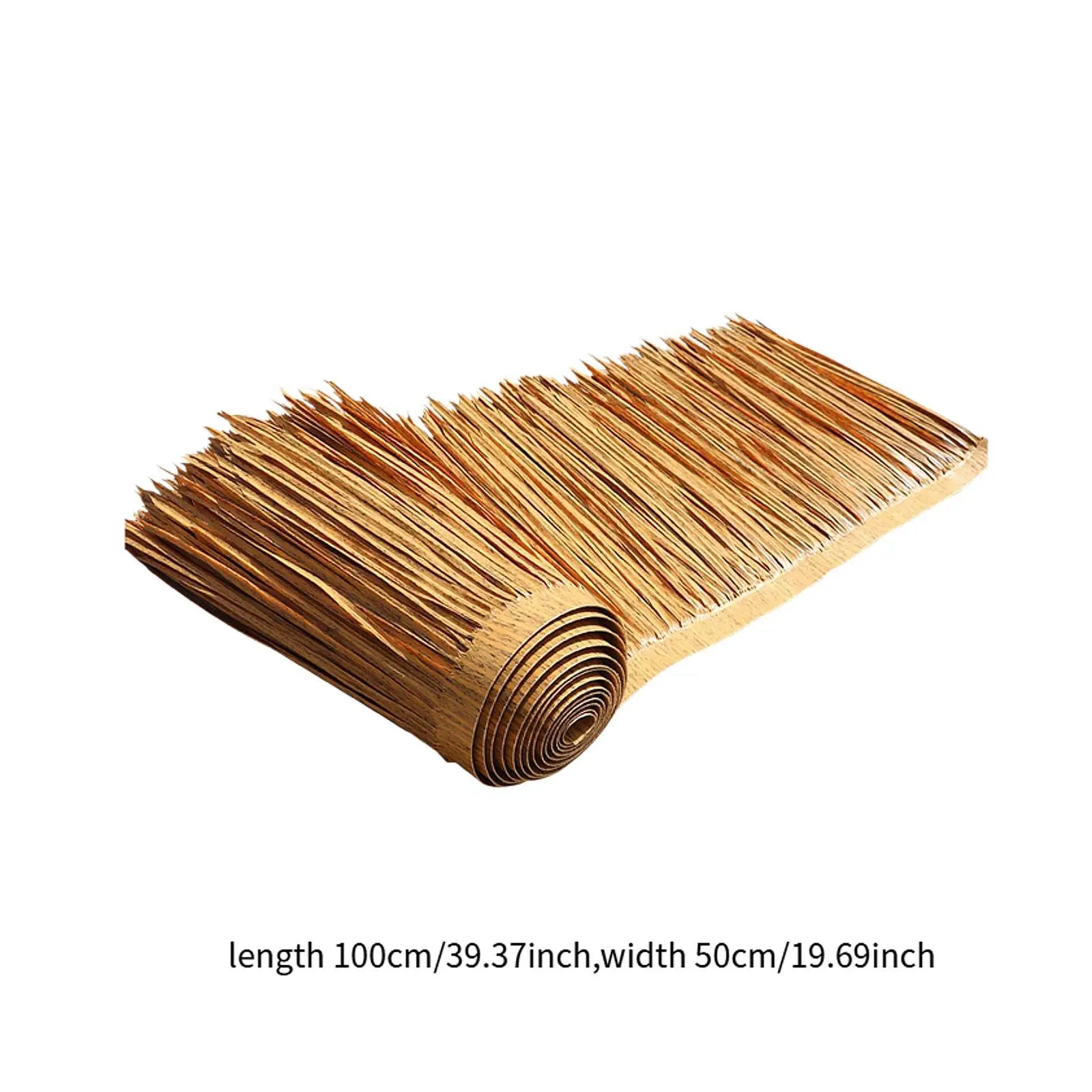Grass Artificial Thatch Roofing for Outdoor Garden Patio Umbrella Cover 1mx50cm Straw Roof Thatch Simulation Panel Palm Thatch Zpaxo Light Pink