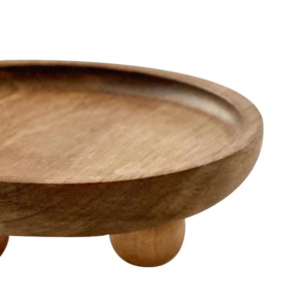 Small Wood Pedestal Stand for Counter Table Tabletop Centerpieces Decorative Tray Wood Pedestal Riser for Kitchen Counter Decor Zpaxo