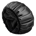 Reusable Shower Cap Dry Hair Function Suitable Women Microfiber Towel Zpaxo black