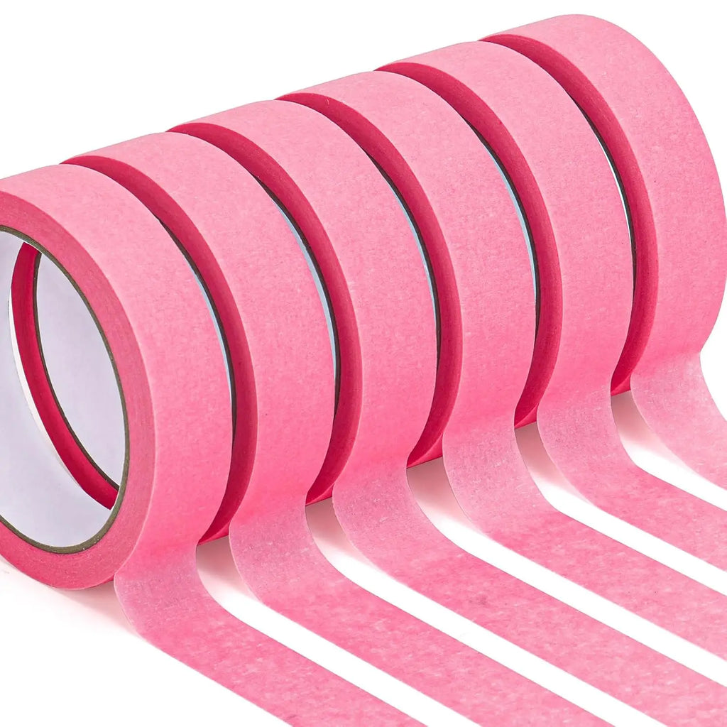 3 Rolls Pink Painter's Tape, Colored Painter's Tape Art and Craft Supplies for Marking or Coding - Supplies Tape DIY Decorative Zpaxo
