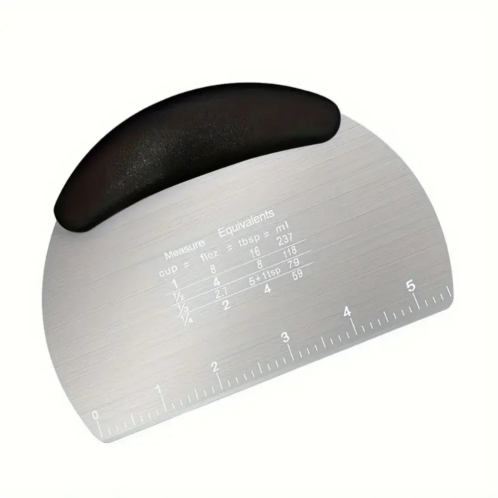 Stainless Steel Pastry Cutter Scraper Multi-functional Baking Tool Zpaxo black 1PC