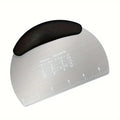 Stainless Steel Pastry Cutter Scraper Multi-functional Baking Tool Zpaxo black 1PC