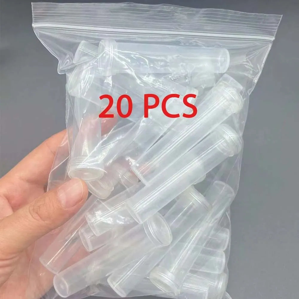 5/20/40Pcs Floral Water Tubes Clear Plastic Flower Vials with Caps for Flower Arrangement Decoration Zpaxo 20PCS