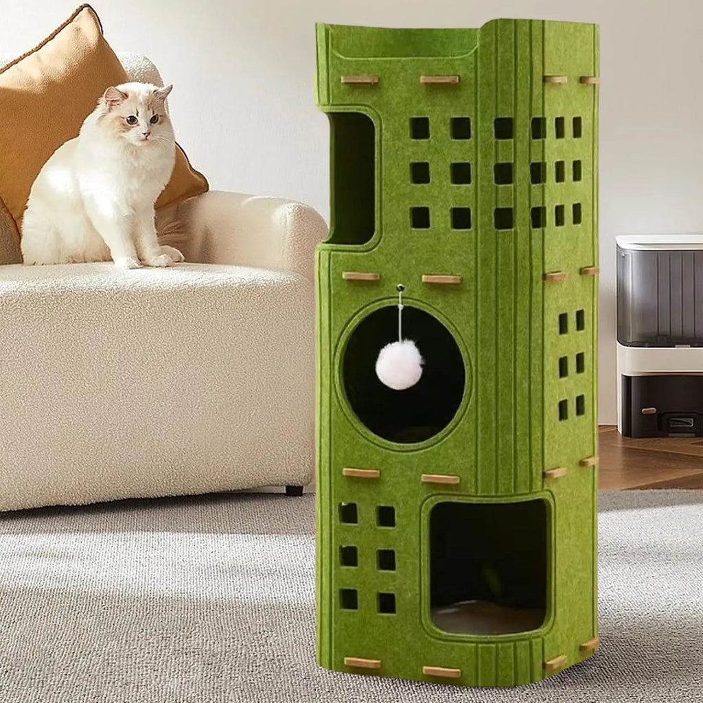 Cat Bed Cave Indoor Outdoor Cats Kitten Kitty Cat House for pet Sleeping Resting Playing Nest Tunnel Hideaway Anti Scratch Hut Zpaxo