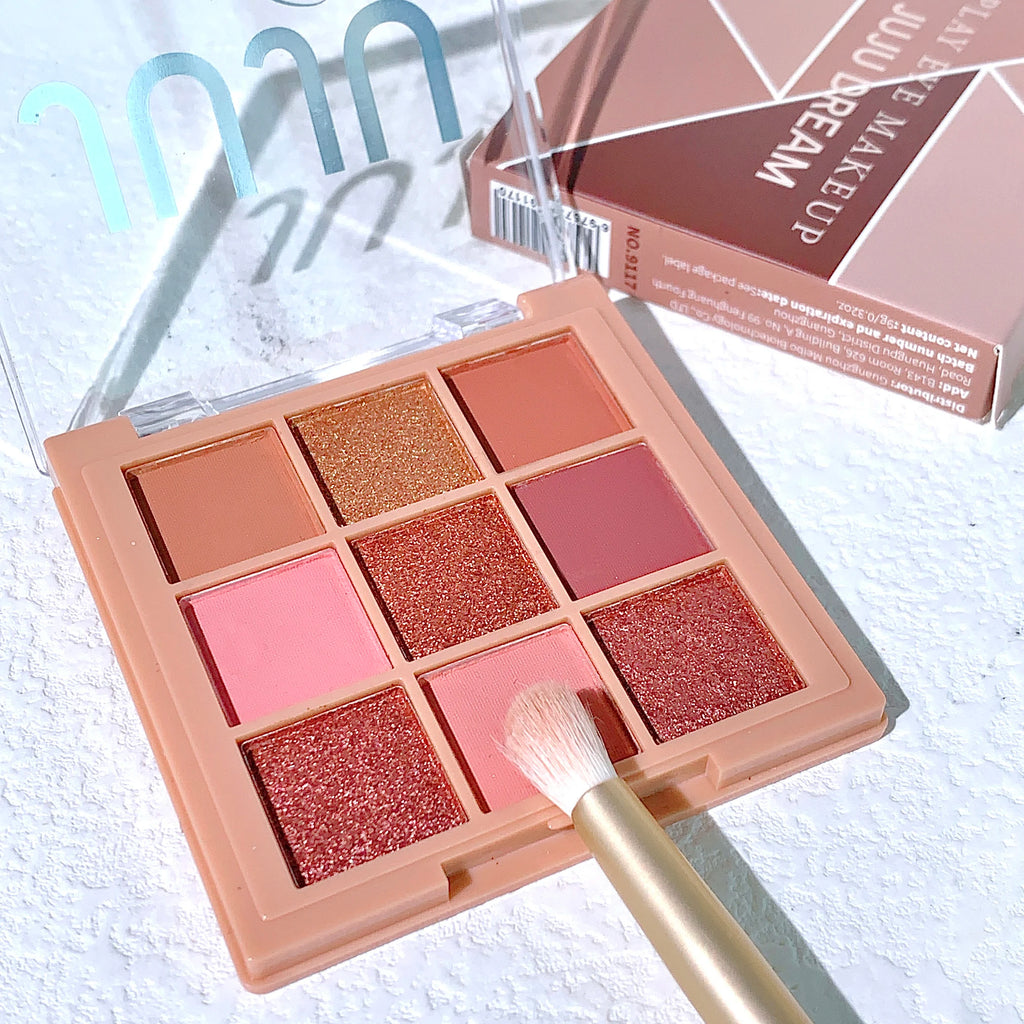 JUJU DREAM Warm Winter Brown Shadow 9 Colors Eyeshadow Matte Pearlescent Brightening Atmosphere Korean Series Zpaxo