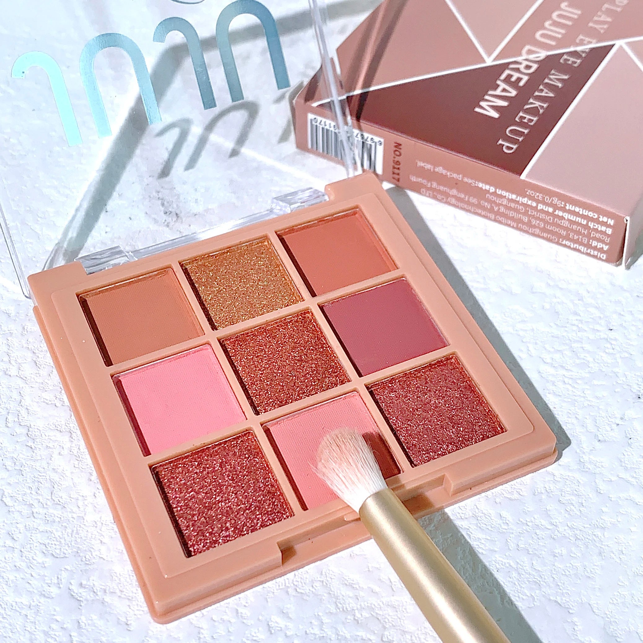 JUJU DREAM Warm Winter Brown Shadow 9 Colors Eyeshadow Matte Pearlescent Brightening Atmosphere Korean Series Zpaxo