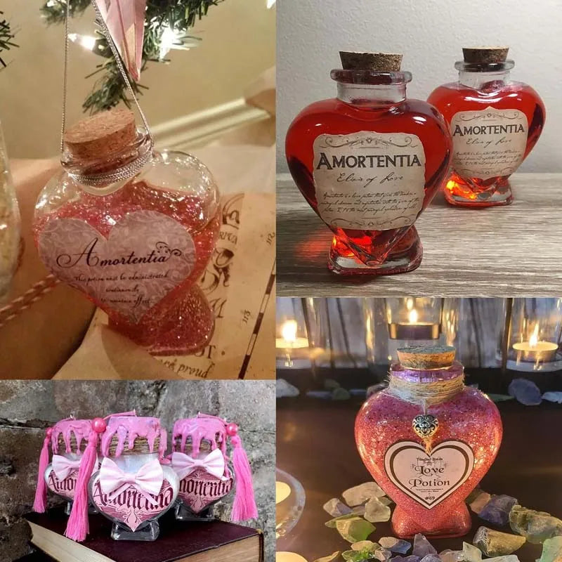 Mini Heart-Shaped Glass Bottles with Cork Stoppers | DIY Crafts Mini Glass Craft Bottles Zpaxo