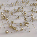 5pcs/Pack Filled Pearl String Beaded Chain Elegant Wedding Valentine's Day Table Decoration, Imitation Pearl Filling Floating Zpaxo gold