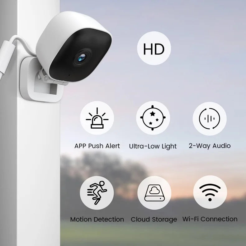 Indoor 4K Security Camera Two Way Audio Talk 2.4G WiFi Webcam Smart Home 8MP Video Surveillance Motion Detection IR Night Vision Zpaxo