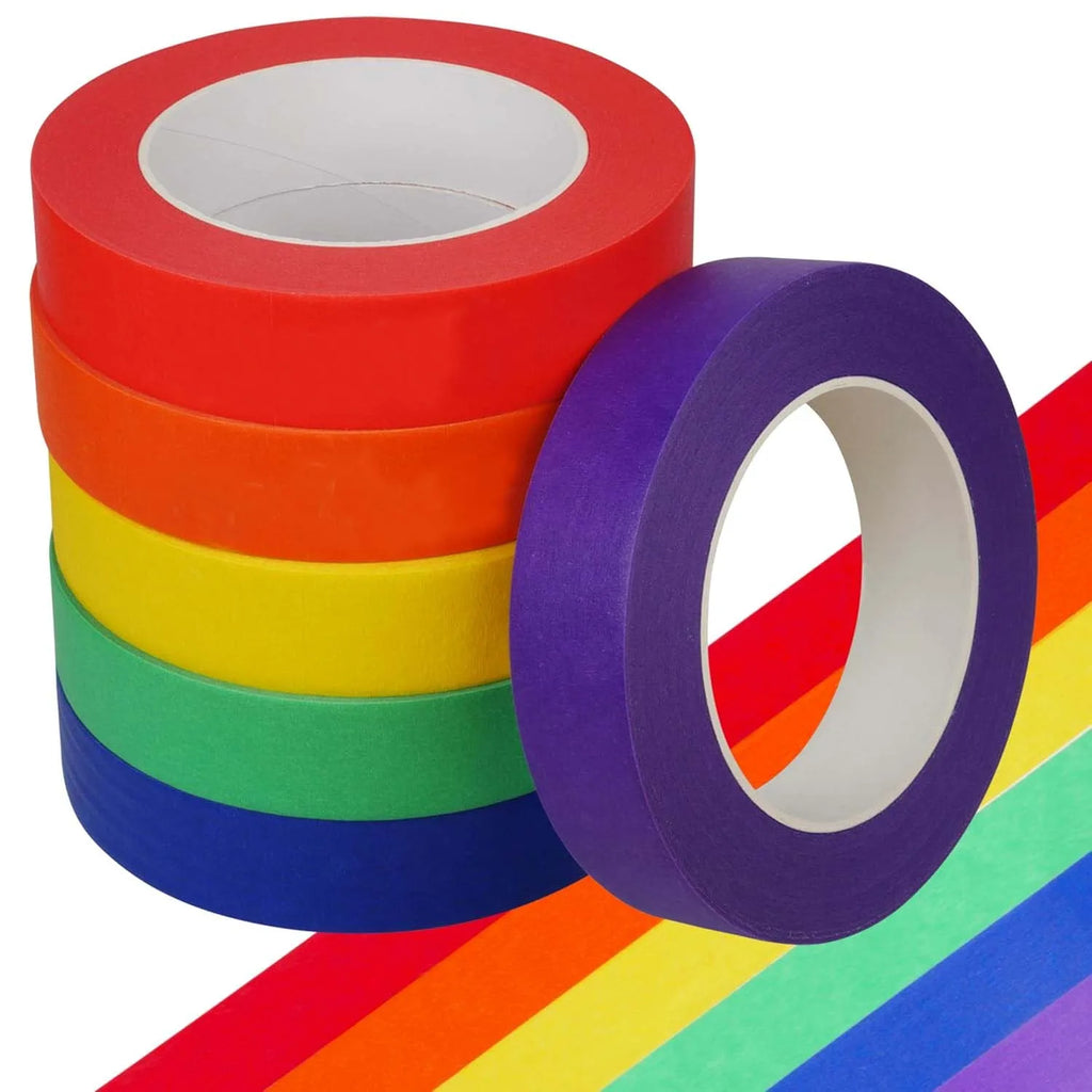 6-Roll Colorful Paper Masking Tape for Crafts, Scrapbooking & Labels Decorative Masking Tape Zpaxo 6rolls