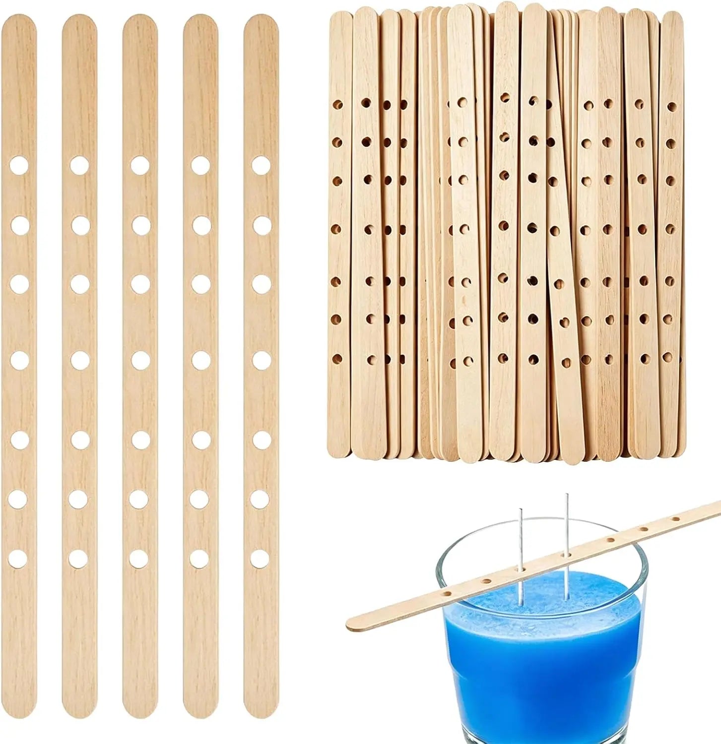 7-Inch Candle Wick Holder – 7-Hole DIY Wick Centering Tool Candle Making Tool Zpaxo 50PCS