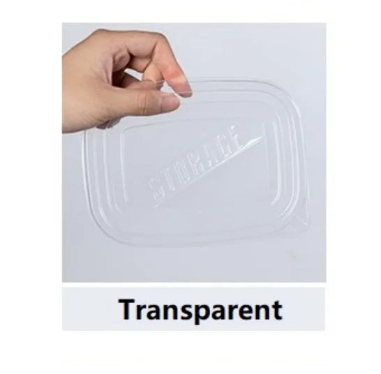 Six 709-milliliter Rectangular Plastic Food Containers with Colorful LIDS, Lunch Boxes, Suitable for Storing Fruits and Food Zpaxo Transparent 6PCS
