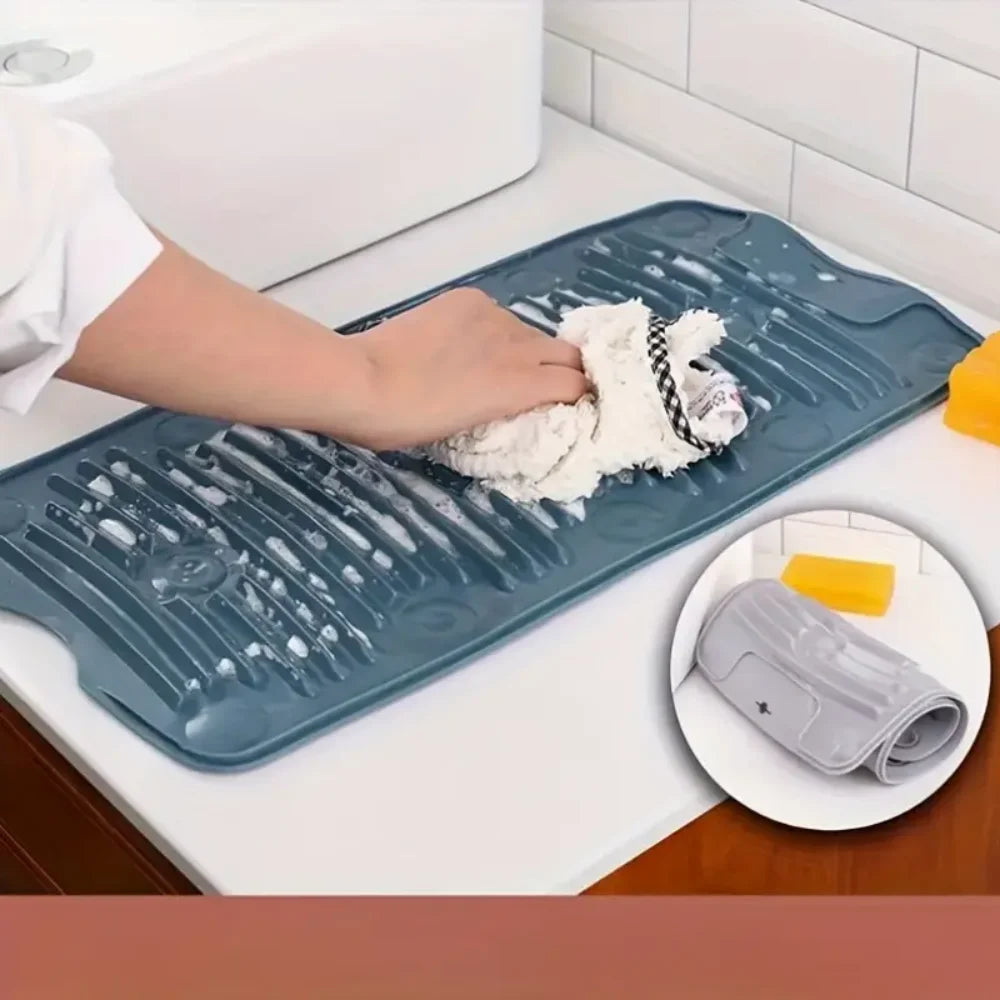 Multi-functional Laundry Board Pad Cloth Hand Wash Mini Suction Cup Zpaxo