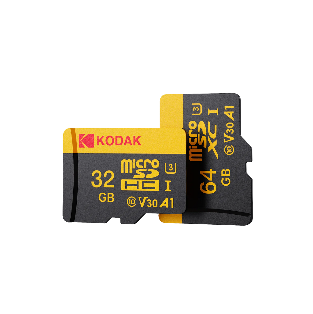 KODAK Micro SD Card 128GB 64GB 32GB 16GB Class 10 U3 100MB/s TF Memory Card + SD Adapter for 4K Video Drone Phone Zpaxo