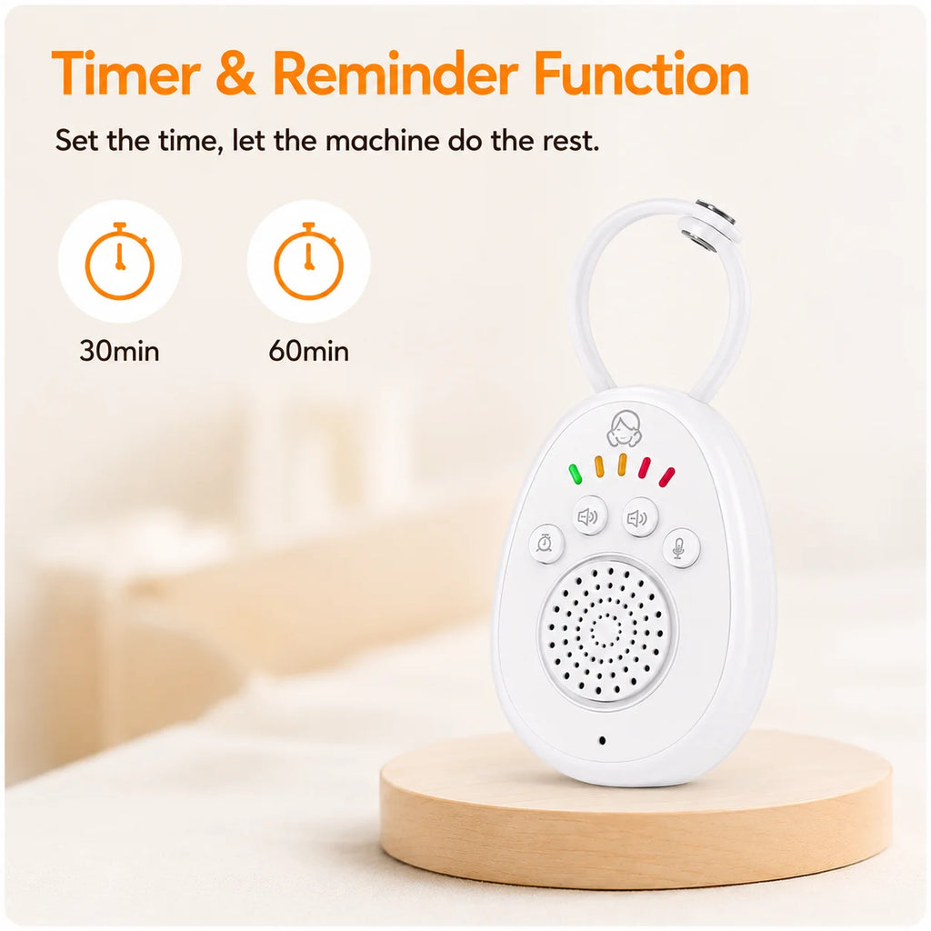 Portable Baby White Noise Machine With Lullaby Timer Travel White Noise A Pair Built in 1000mAh Battery For Sleeping Baby Adults Zpaxo