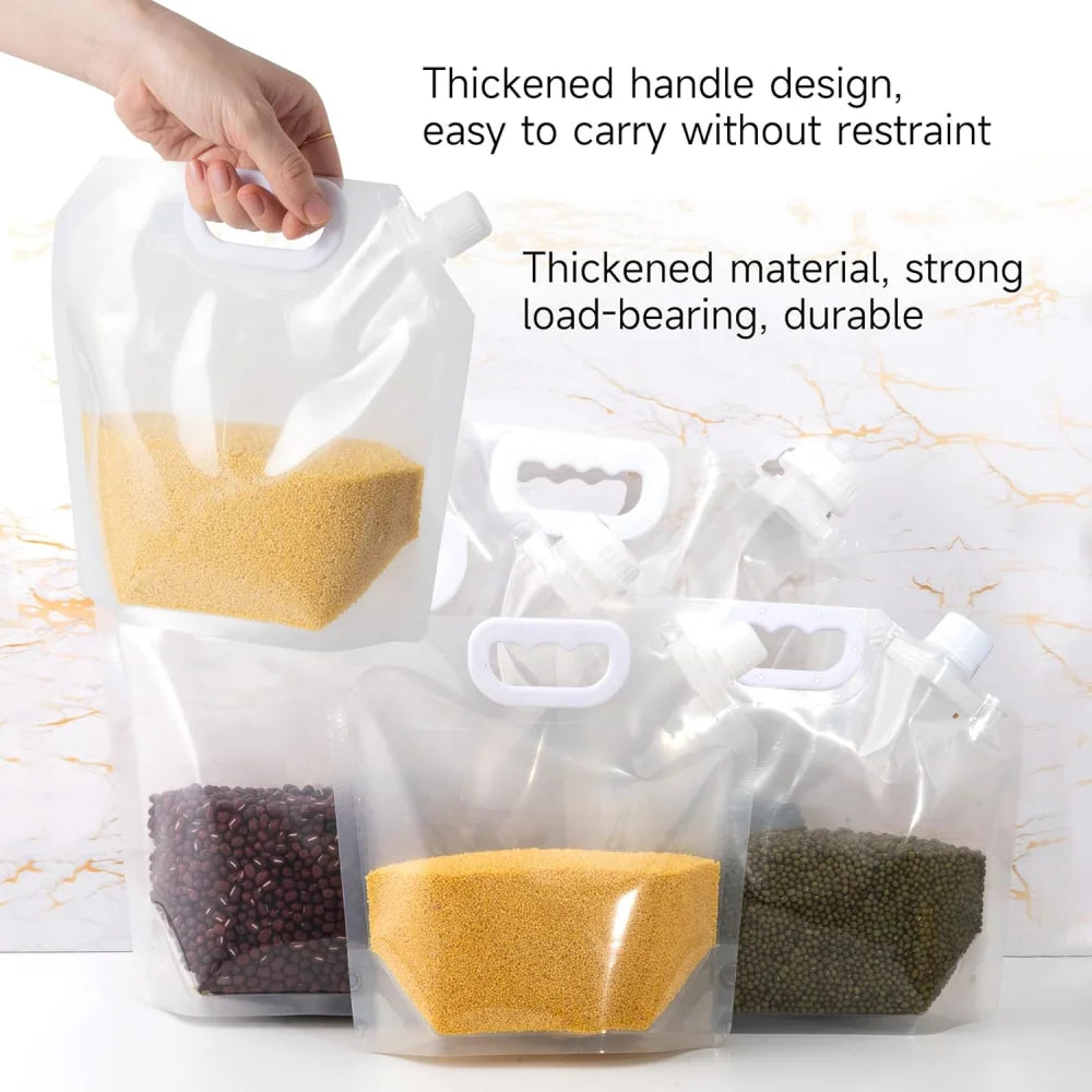 Grain Rice Bags Sealed Storage Containers Lids Moisture Prevention Zpaxo