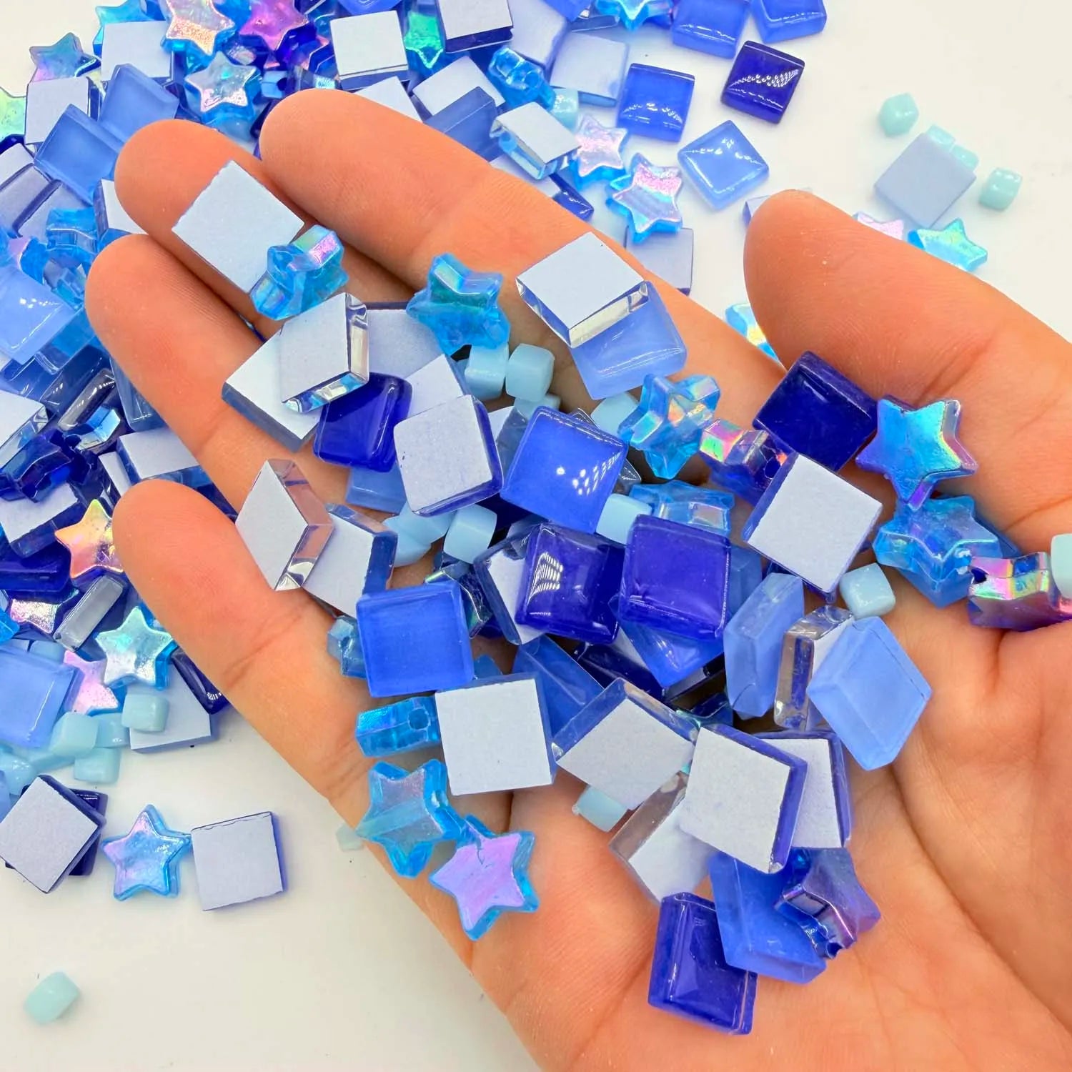 100g Crystal Glass Mosaic Tiles – Square Star Bulk DIY Craft Glass Mosaic Tiles Zpaxo A 100g