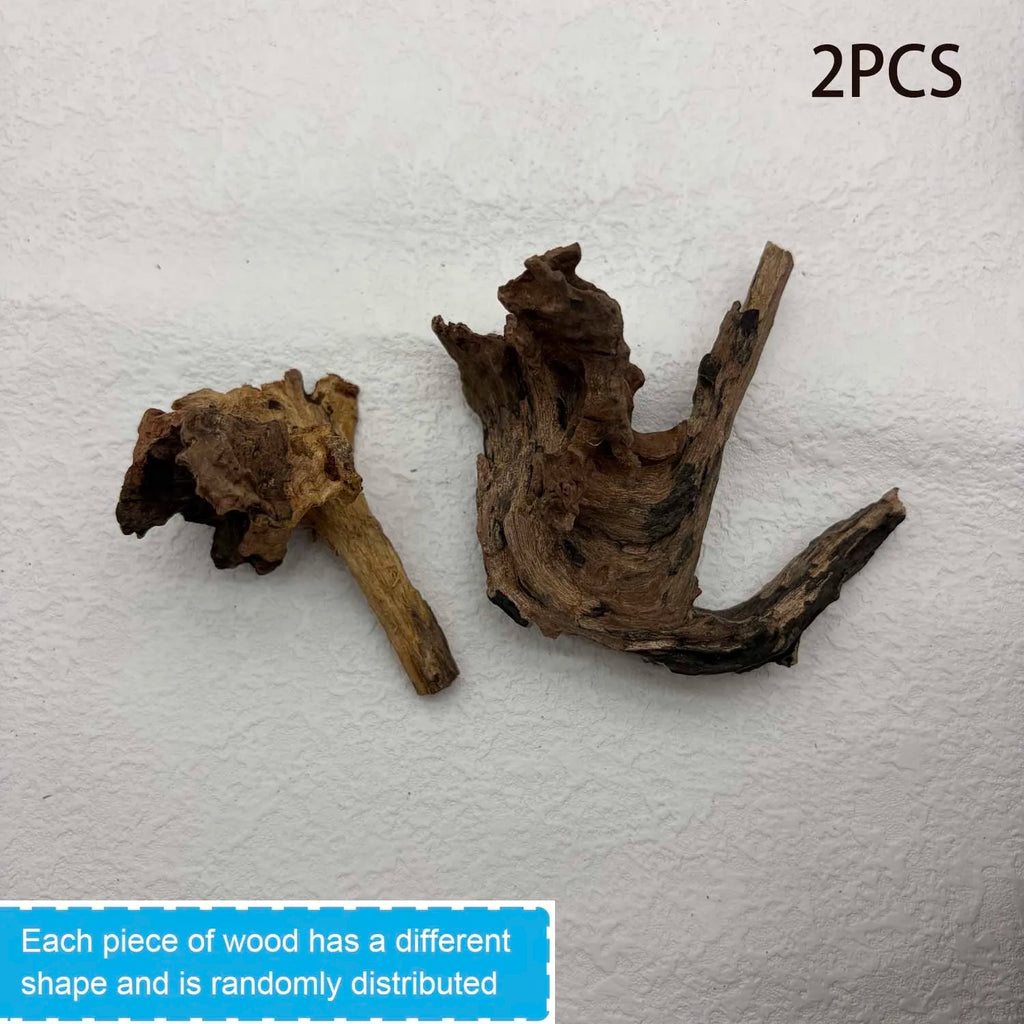 Natural Sinkable Driftwood 5–10cm | Aquarium & Reptile Decor Aquarium Driftwood Zpaxo 2PCS