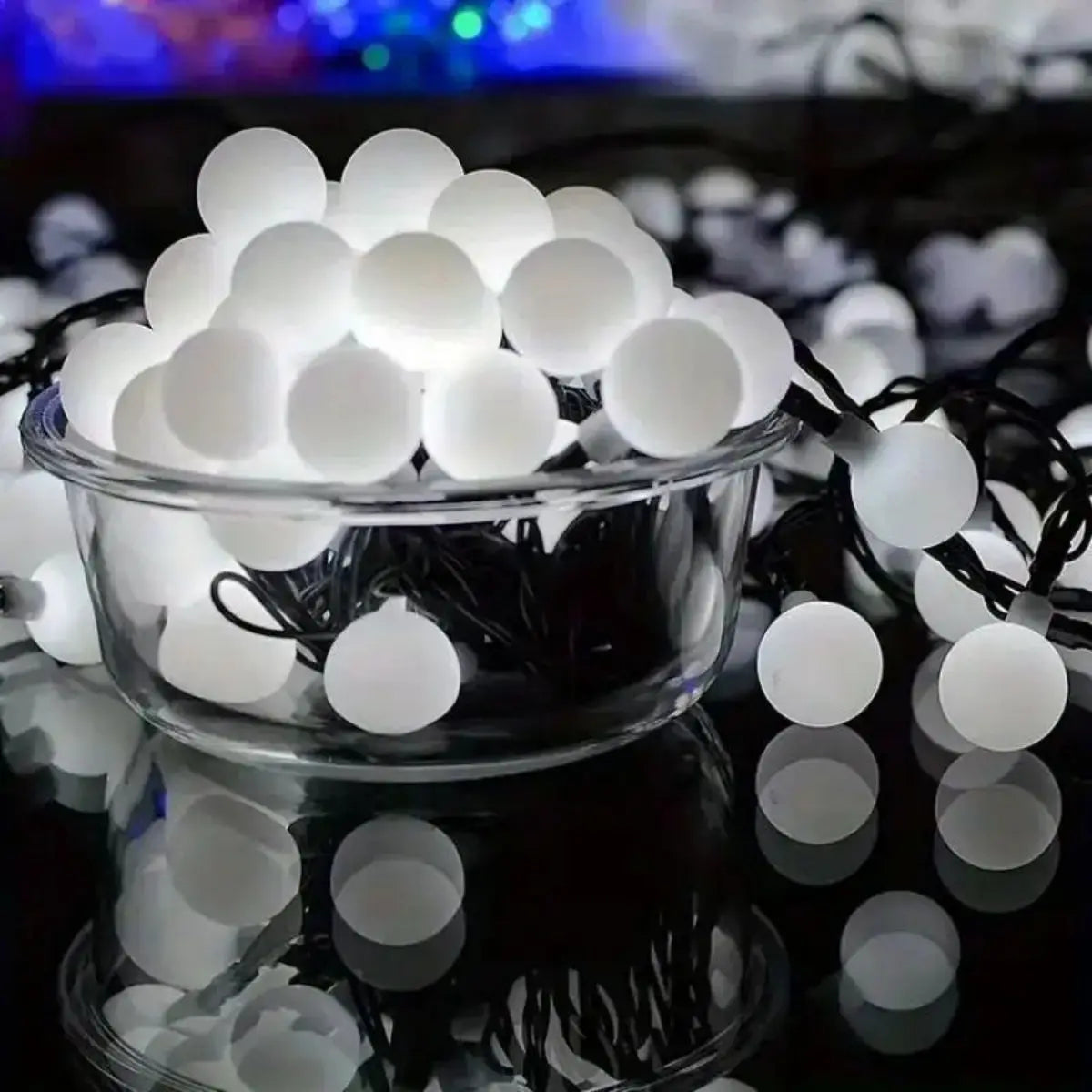 Frosted White Ball Light String Solar Outdoor Decorative Home Garden Zpaxo