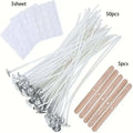 50pcs Candle Wick Making Kit, with 5pcs Candle Wick Holder and 60pcs Glue Point, Suitable for Soybean Beeswax Make Candles Zpaxo set 1