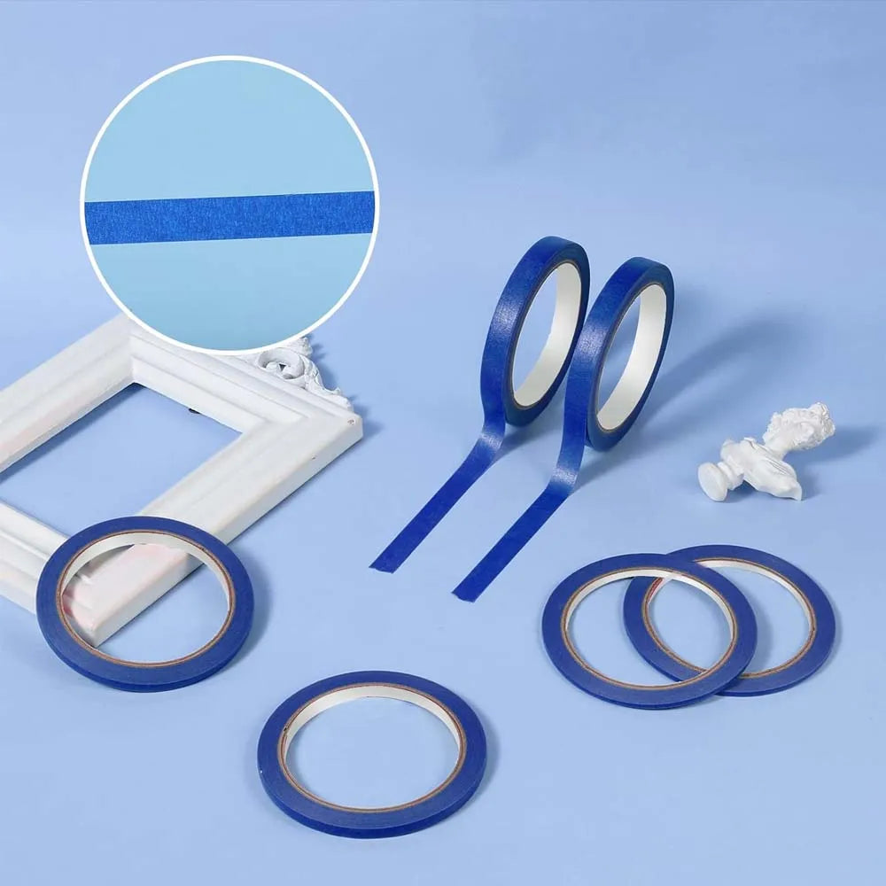 Blue Fine Line Masking Tape Set – 3/6/12mm Painter's Tape 3 Rolls Fine Line Masking Tape Zpaxo