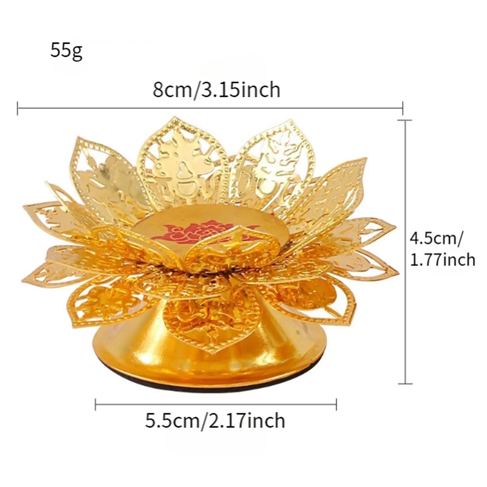 Ghee Lamp Holder Oil Lamp Dish Dimmable Buddhist Alloy Butter Lamp Holder for Living Room Home Desktop Decoration Ornament Zpaxo Style F