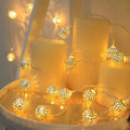 Metal String Lights Moroccan Ball Lamp Yard Light Spring Gift-NOT Zpaxo Warm White 1.5M10LED