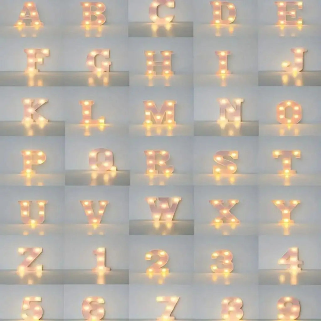 Customizable LED Letter Lights Battery-powered Versatile Parties Home Zpaxo YELLOW Z