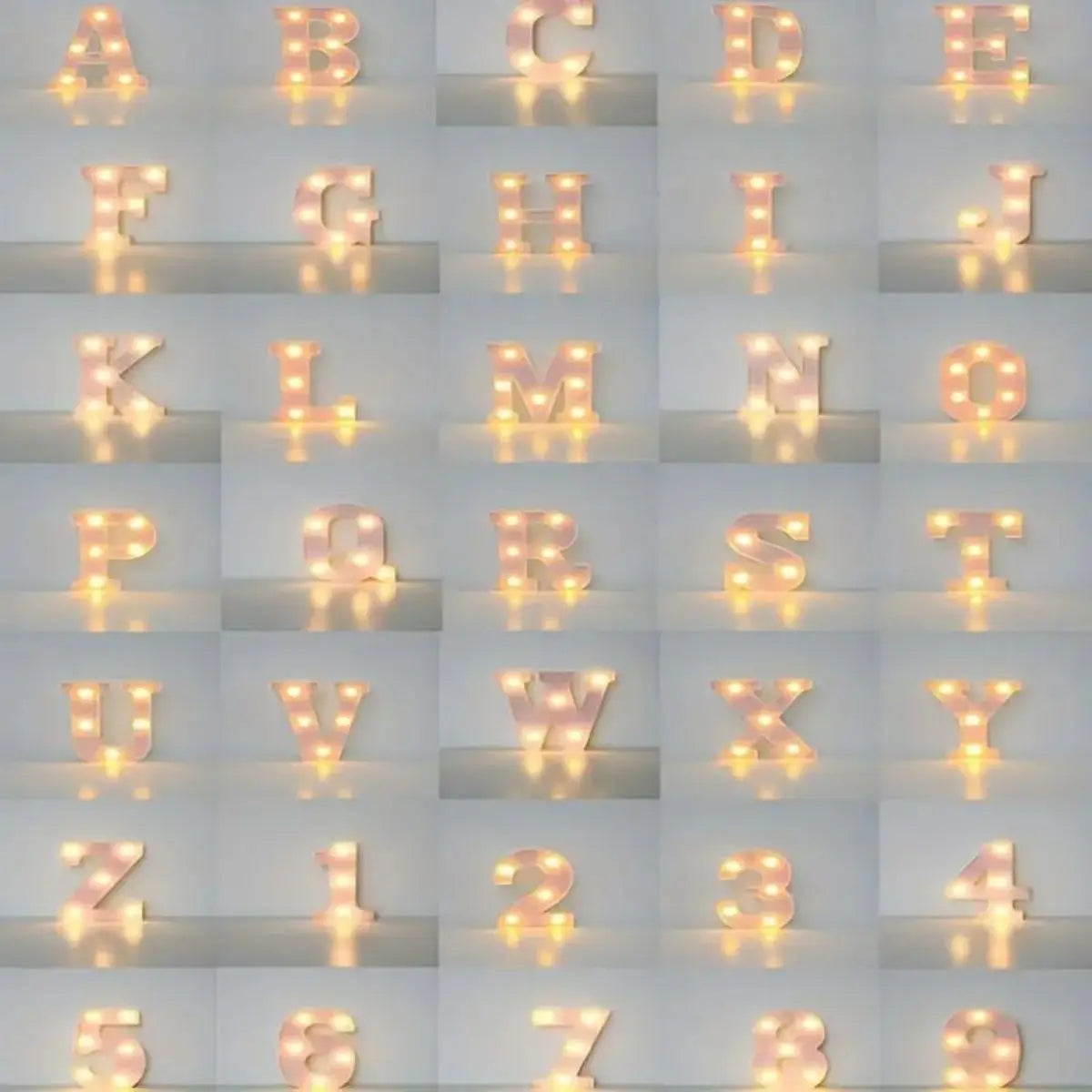 Customizable LED Letter Lights Battery-powered Versatile Parties Home Zpaxo YELLOW Z
