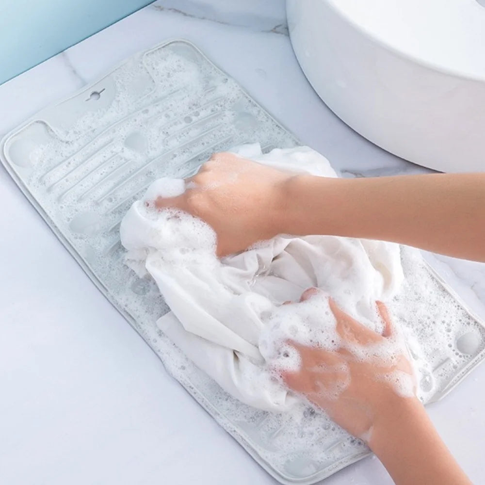 Multi-functional Laundry Board Pad Cloth Hand Wash Mini Suction Cup Zpaxo