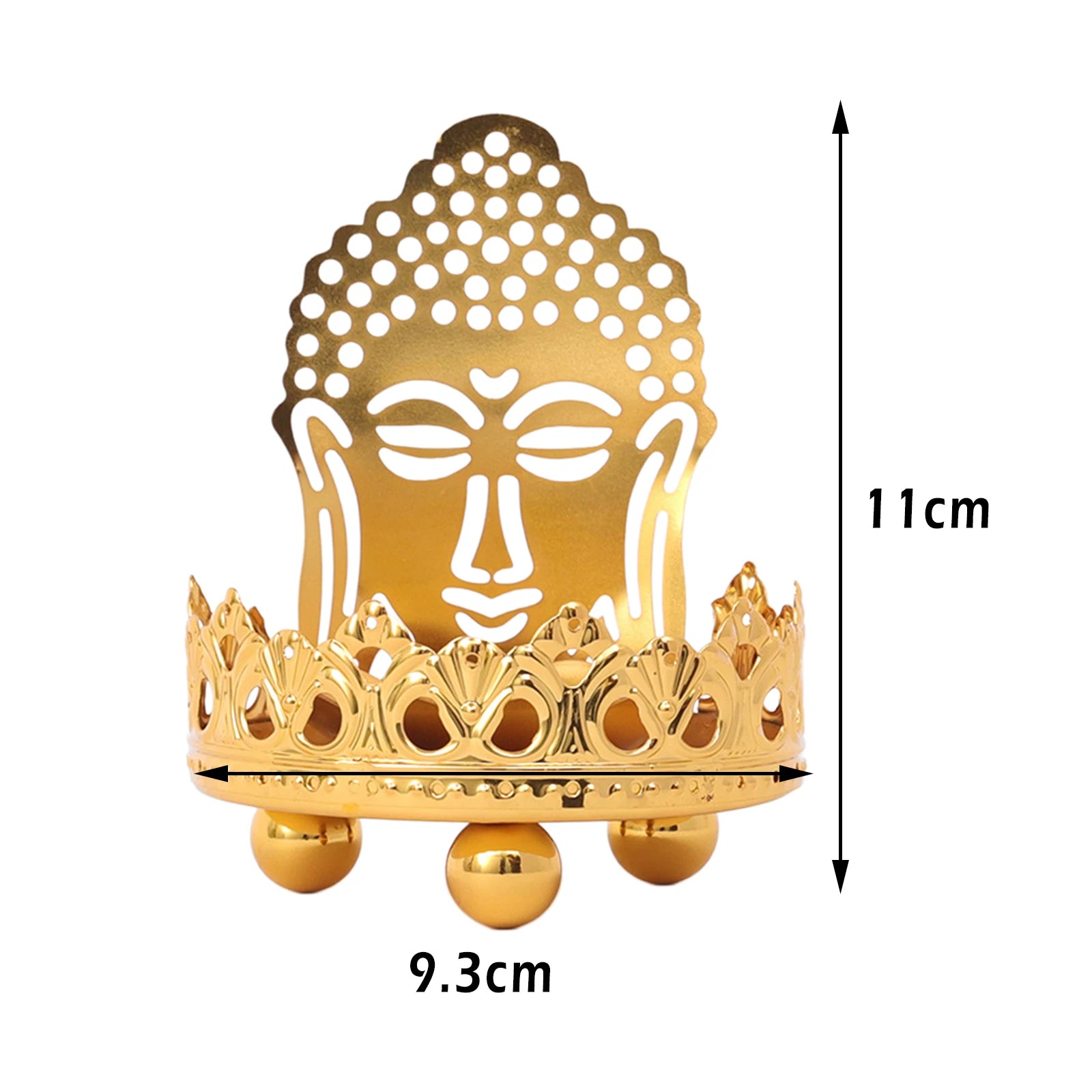 Ghee Lamp Holder Oil Lamp Dish Dimmable Buddhist Alloy Butter Lamp Holder for Living Room Home Desktop Decoration Ornament Zpaxo Style I