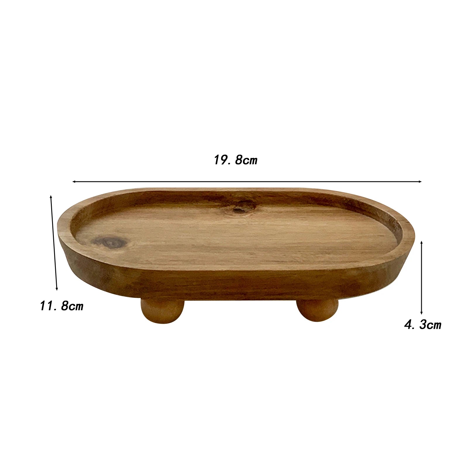 Small Wood Pedestal Stand for Counter Table Tabletop Centerpieces Decorative Tray Wood Pedestal Riser for Kitchen Counter Decor Zpaxo Oval