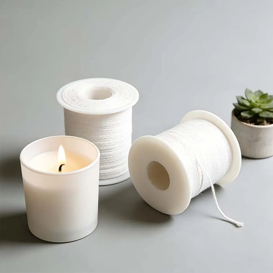 Candle Wick Rolls, Smokeless Wicks for Long-lasting Burn, DIY Candle-making Materials Tools Wicks,Handmade Candle Crafting Zpaxo