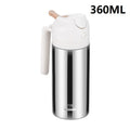 Two-in-one Oil Dispenser Stainless Steel Spray Bottle Can Be Refilled Zpaxo 360ML white