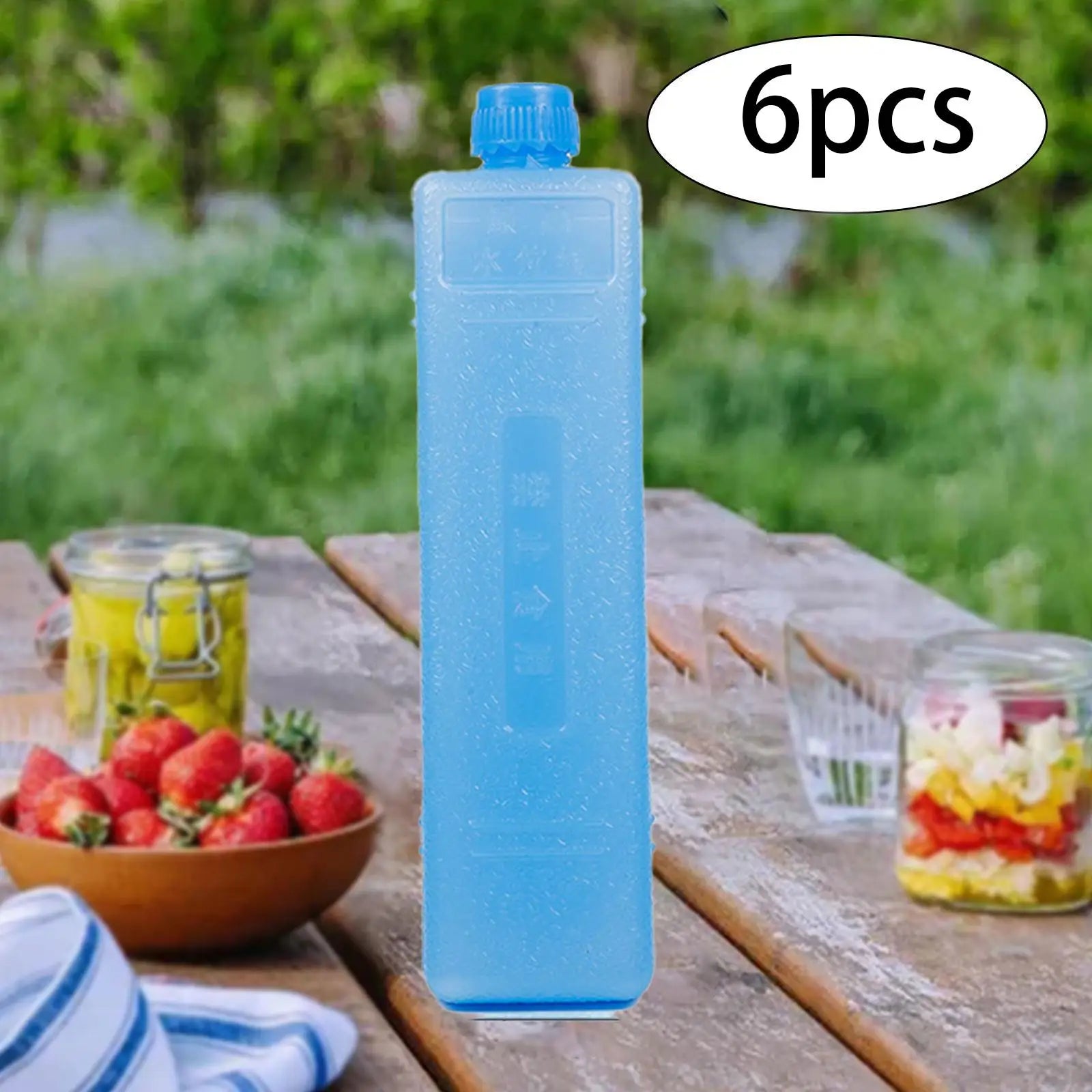 6 Pieces Reusable Ice Packs for Food Drink Cooling Ice Blocks for Hiking Picnic Beach travel ice freezer blocks Ice Brick Packs Zpaxo