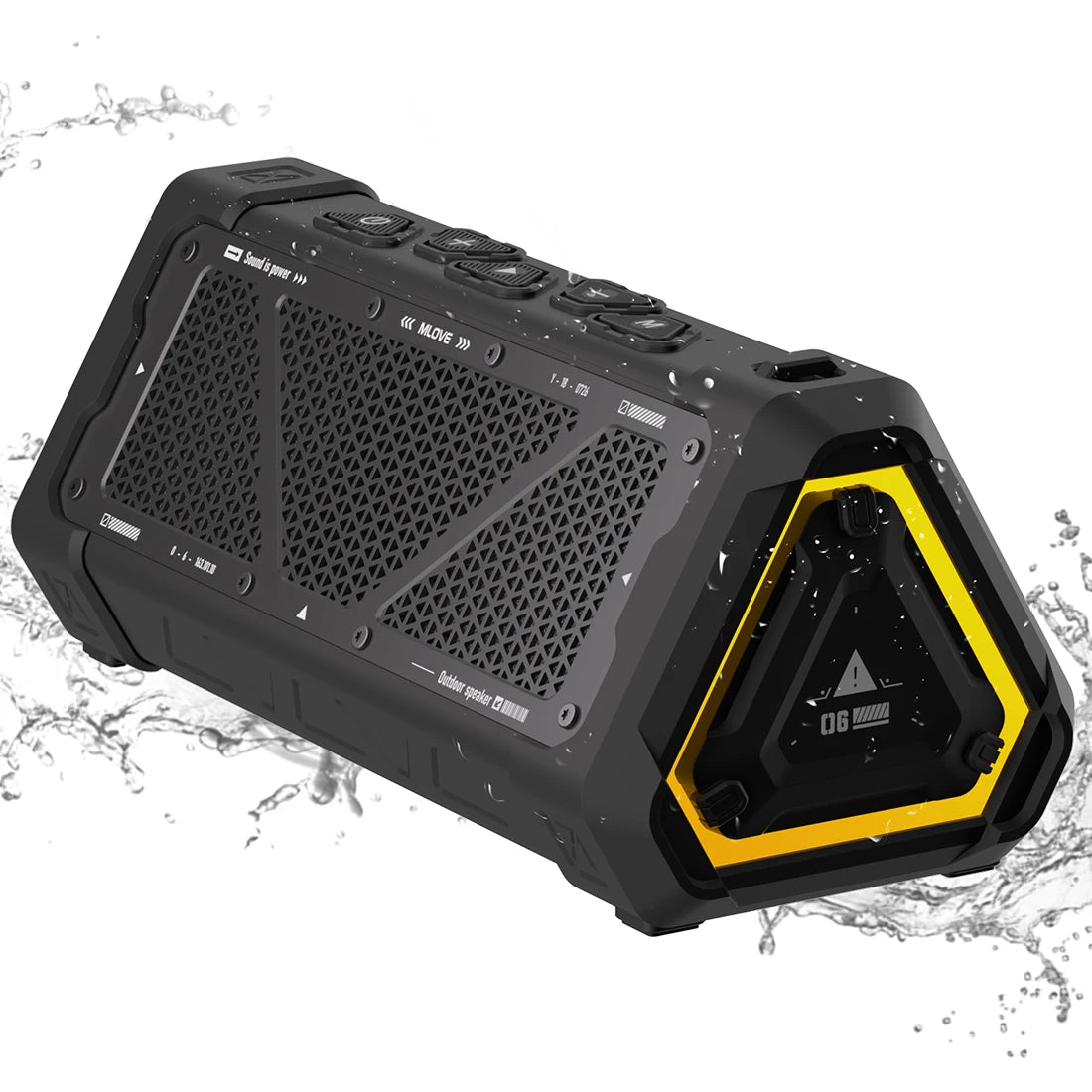MLOVE P3 Outdoor Bluetooth Speaker, 40W Output Power Bluetooth 5.3 Speaker ,Stereo Sound IPX7 Waterproof,Micro SD Card,RGB Light Zpaxo