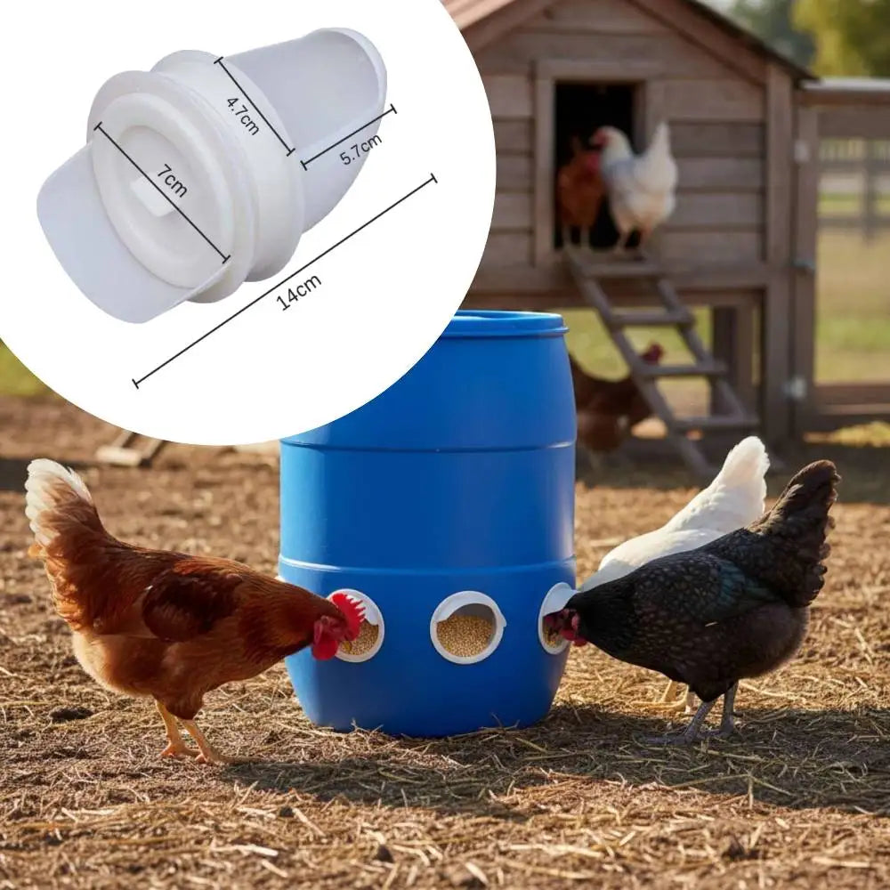 Automatic Weight-Operated Chicken Feeder Port – Rainproof DIY Poultry Feeder Zpaxo