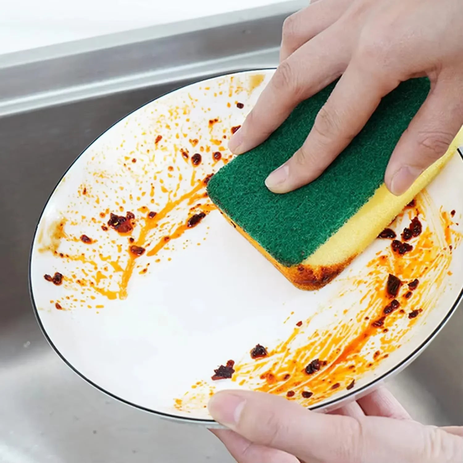 Double-Sided Sponge Scourers – Kitchen Scrub Pads (5-30 Pack) Kitchen Scrub Sponge Zpaxo
