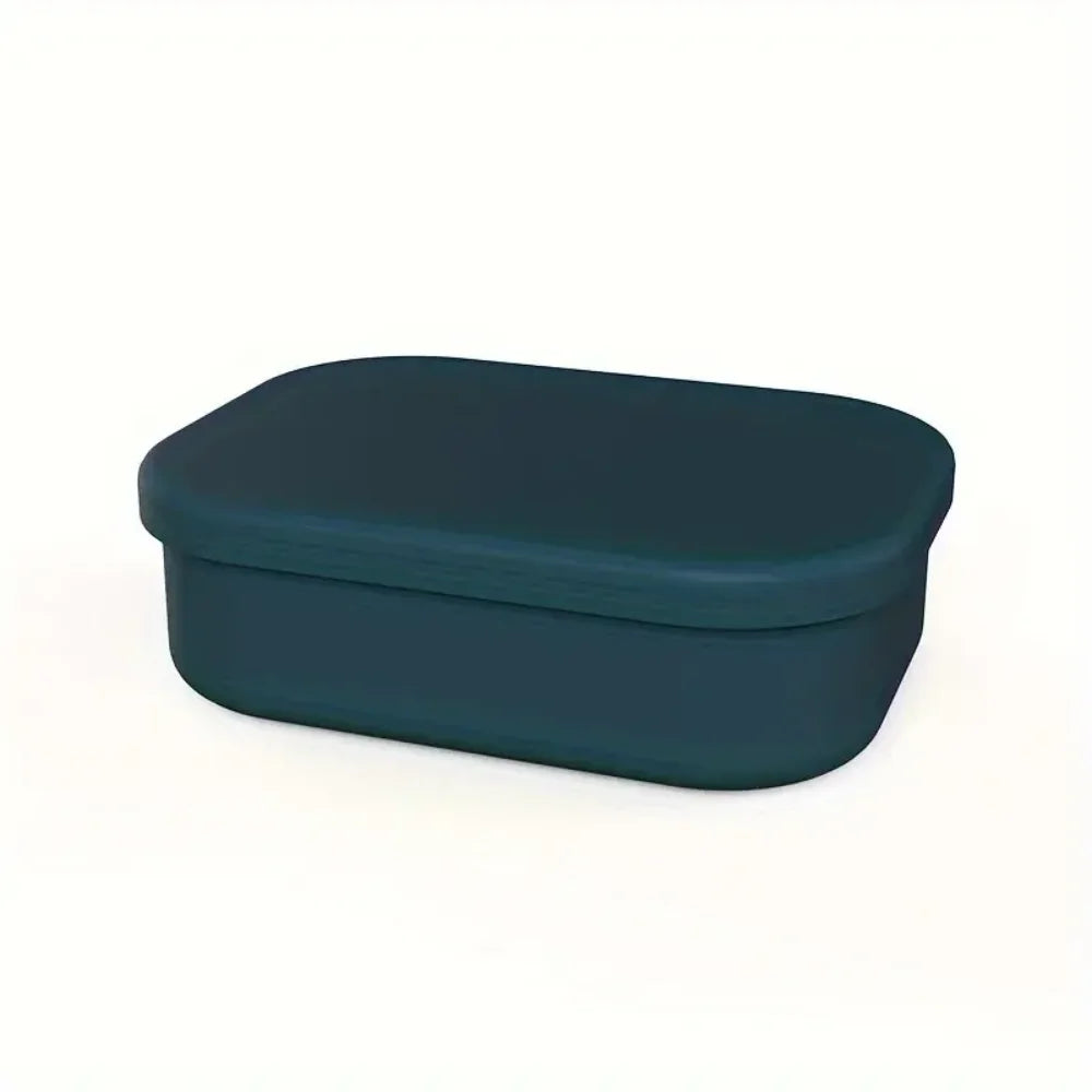 Silicone Lunch Box Reusable Container Suitable Adults Safe Use Zpaxo Blue