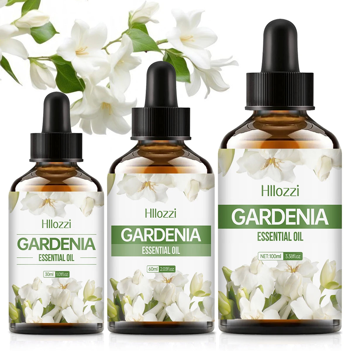 Gardenia essential oil, a pure floral scent, suitable for body massage and hair care, can also be used in a diffuser Zpaxo
