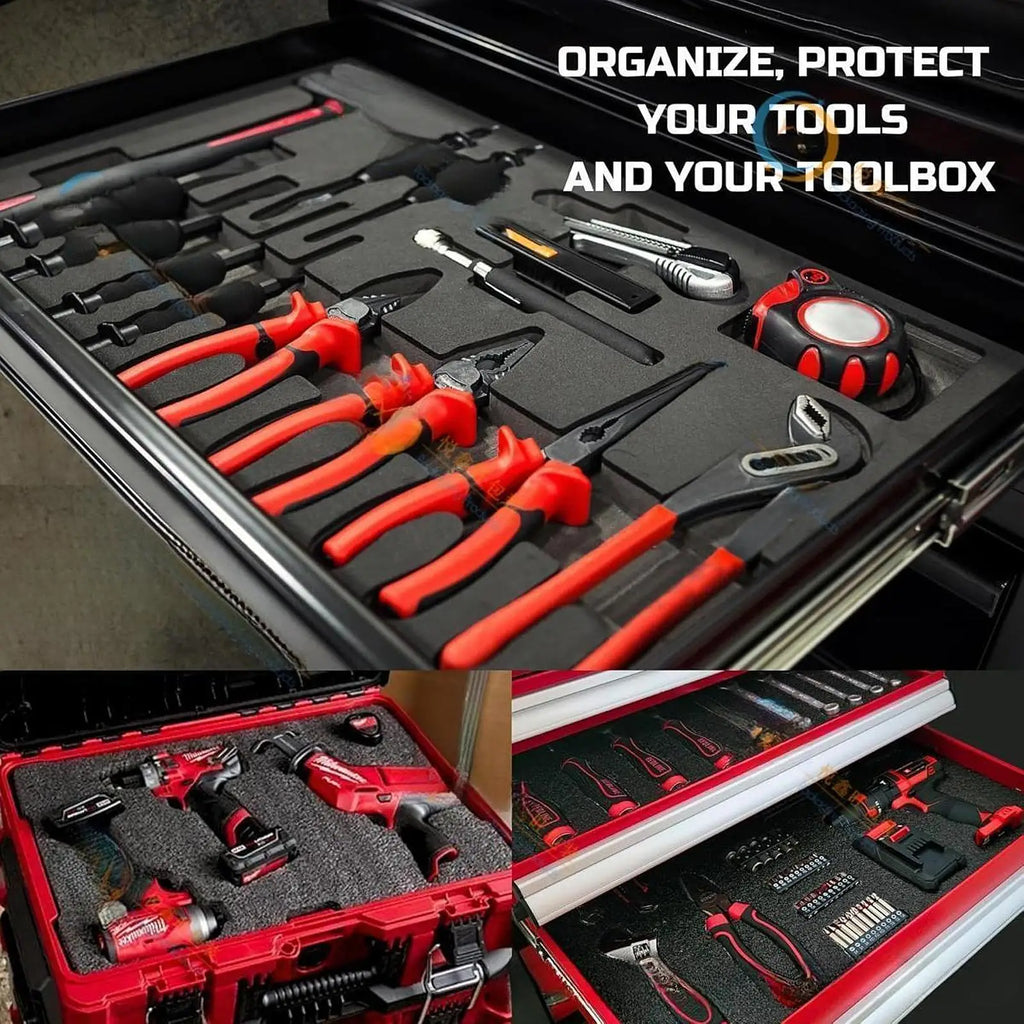 5PCS Tool Box Foam Inserts Tool Shadow Foams Inserts for Toolbox Hard Case Cases Tool Box Liner Organizer for Tabletop Miniature Zpaxo