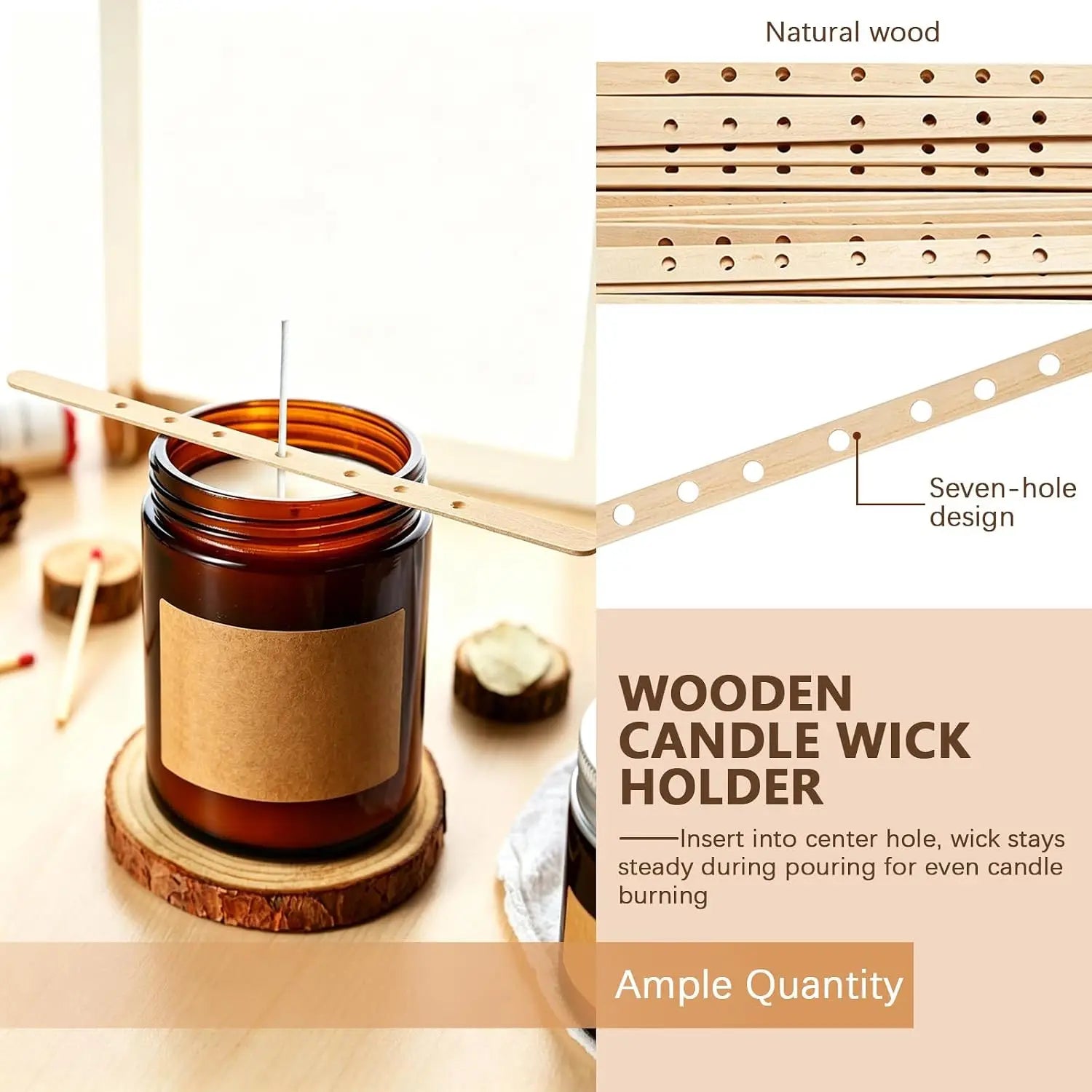 7-Inch Candle Wick Holder – 7-Hole DIY Wick Centering Tool Candle Making Tool Zpaxo