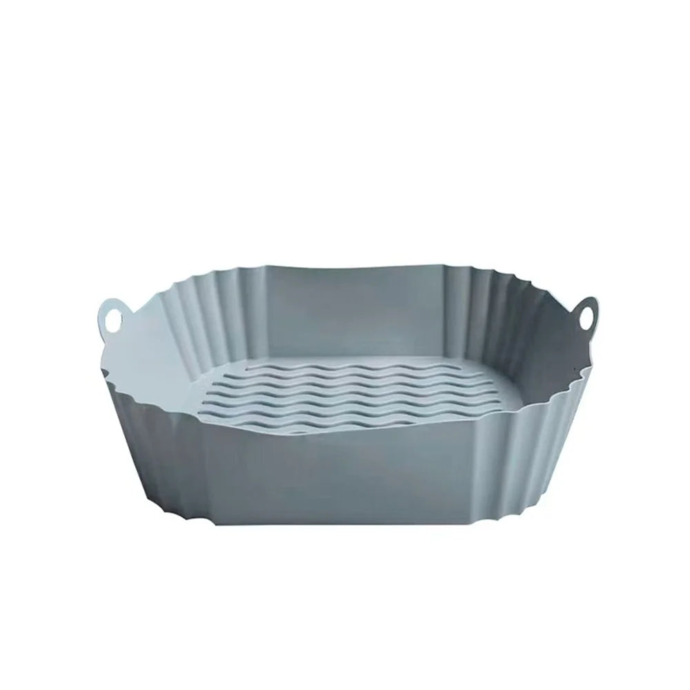 Silicone Air Fryer Liners Reusable Square Fryers Replacement Zpaxo Beige